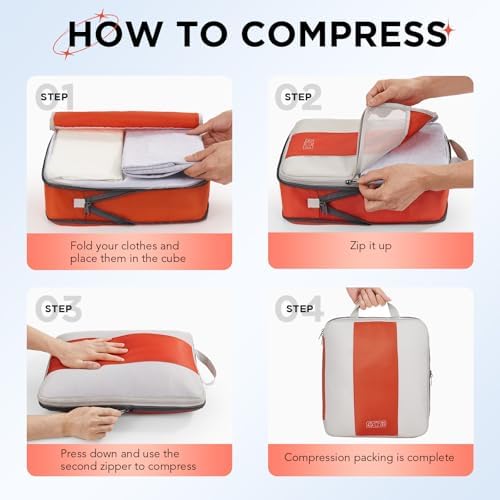 OlarHike 10 Set Compression Packing Cubes - Image 3