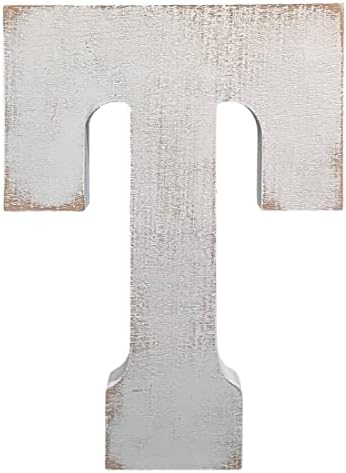 ABELOTS Large Wood Alphabet Wall Decor Distressed White Wash Monogram Letter by ABELOTS
