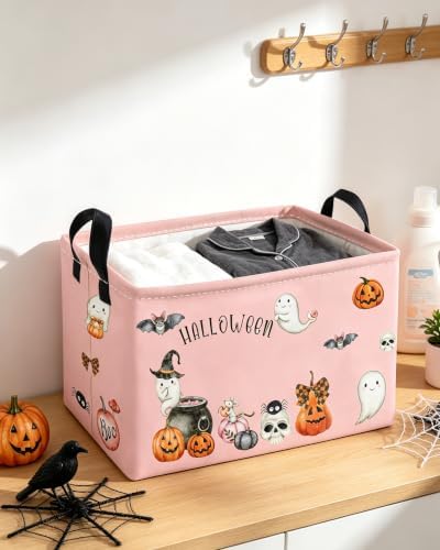 Essme Rectangular Halloween Baskets, Ghost Storage Box, Cute Basket - Image 3