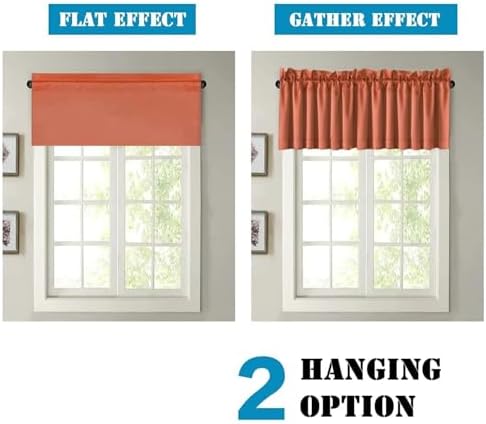 H.VERSAILTEX Blackout Valances for Windows, Kitchen Window Valance Curtains for - Image 6
