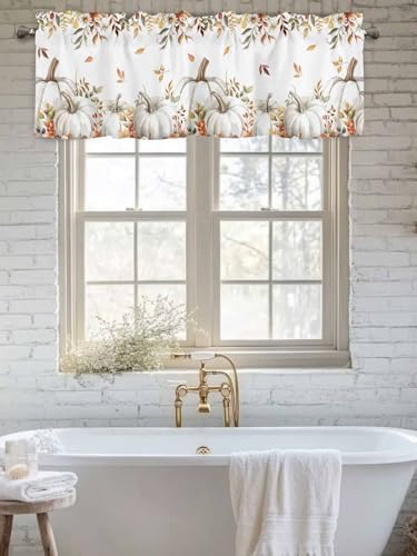 Vandarllin Fall Floral Leaves Kitchen Curtains Valances - Image 6