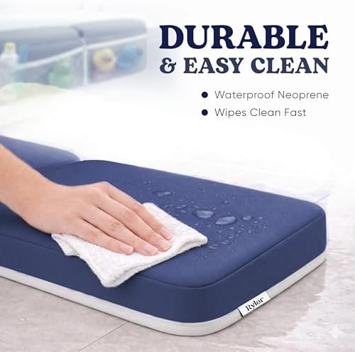 Rylor Premium Baby Bath Kneeler Mat & Elbow Rest Pad Set – Comfortable Bath - Image 5