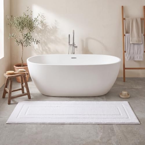 GRANNY SAYS White Bathroom Runner Rug 59" x 24", Soft Microfiber Bath Mat - Image 2