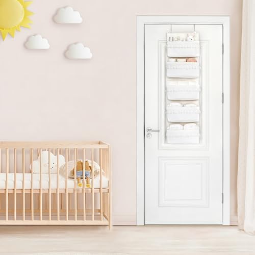 Dahey Over The Door Organizer 5 Pockets Hanging Behind Door Storage - Image 3