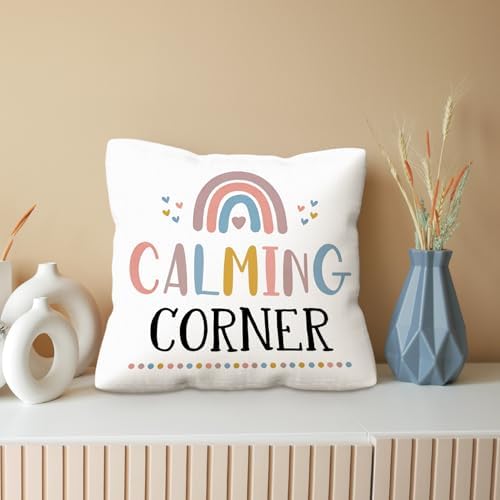 kdqua Mental Health Calming Corner Pillow Cover 18x18, Boho Classroom - Image 4