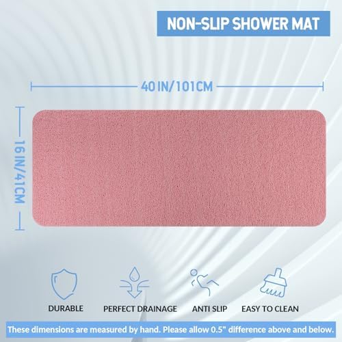 Hargiis Non-Slip Bathtub Mat, Anti Slip Shower Mat, Fast Drying Bathtub Mats - Image 2