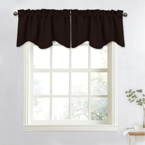NICETOWN Blackout Coffee Valance by NICETOWN