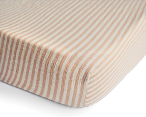mushie Extra Soft Muslin Fitted Crib Sheet | 192 Thread Count | 28"x 52" - Image 2
