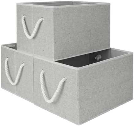 StorageWorks Storage Bins with Rope Handles, Extra Large by StorageWorks