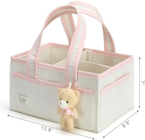 PeraBella Baby Diaper Caddy Organizer, Baby Basket Shower Gift Caddy, Portable - Image 6