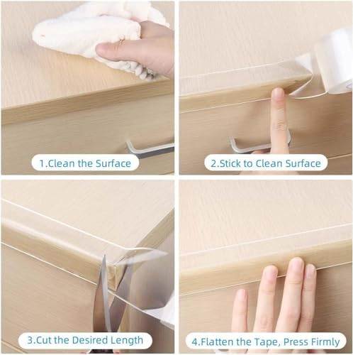 Clear Edge Protector Strip, 1 Pack x 1.57in x16.4FT - Image 6