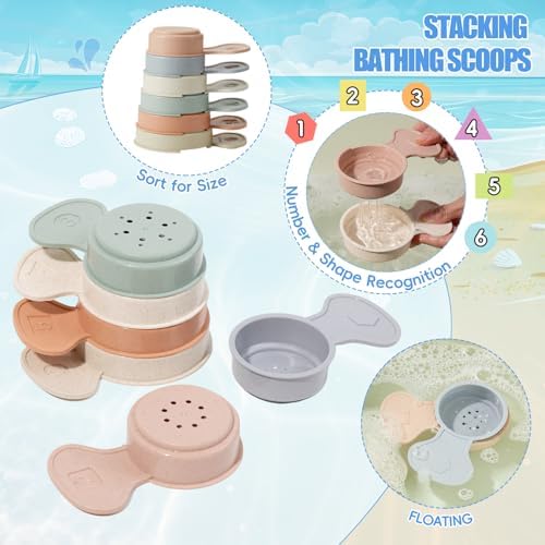 Baby Bath Toys, Floating and Drain Water | Count Skill & Color Recognition | - Image 3
