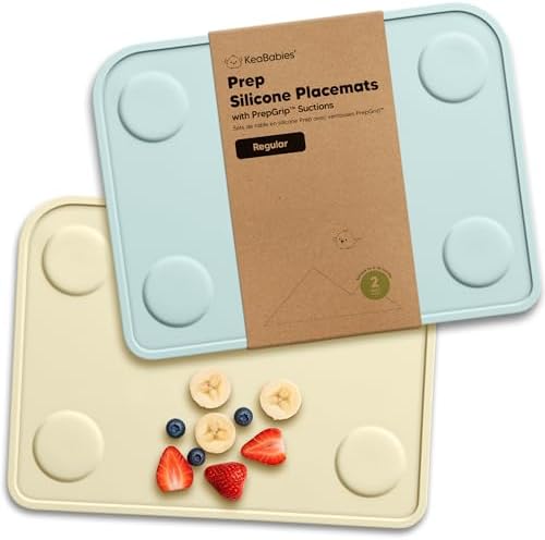 KeaBabies 2pk Silicone Placemats by KeaBabies