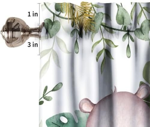 Jungle Safari Animals Kids Valance Curtain Cartoon Animals Lion Giraffe - Image 6