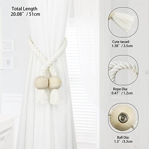 Magnetic Curtain Tiebacks Decorative Tie Back Drapes Holdbacks Nieffeiy - Image 2