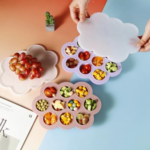 PandaEar 2 Pack Cloud Silicone Baby Food Freezer Tray - Image 3