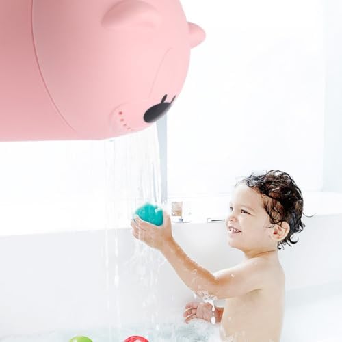 Cartoon Bear Baby Bath Rinse Cup Shampoo Scoops PP Pink - Image 5