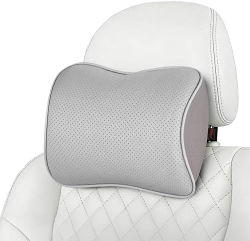 Aukee Car Headrest Pillow Car Memory Foam Car Neck Pillows Soft Leather by au-kee