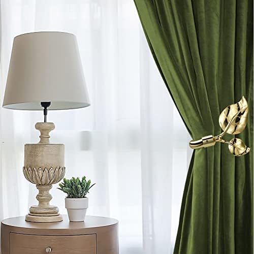 HIKMLK Leaf Shaped Curtain Tieback Holdbacks 2pcs, Handmade Metal Curtain Side - Image 5