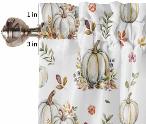 Vandarllin Fall Floral Leaves Kitchen Curtains and Valances Set, Thanksgiving - Image 7