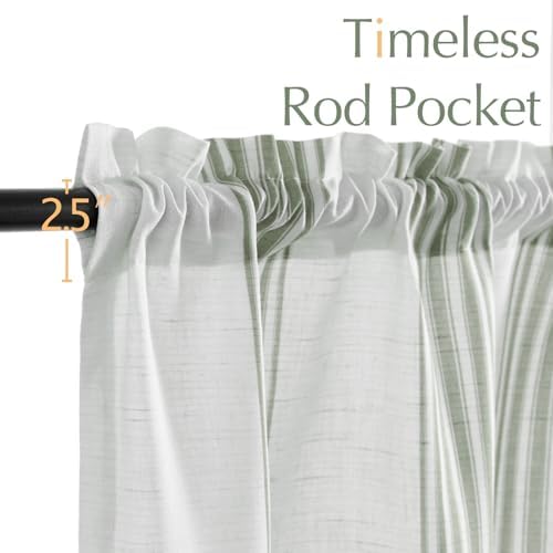 jinchan Linen Balanced Stripe Valances - Image 7