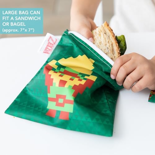 Bumkins Nintendo The Legend of Zelda Sleeved Bib and Snack Bag Set – Waterproof - Image 6