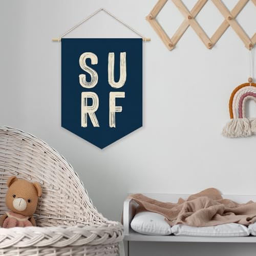 Coastal Beach Surf Room Decor Nautical Linen Canvas Banner - Image 7