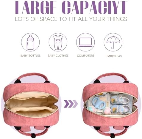 Tuwubi Diaper Bag Backpack, Baby Essentials Travel Tote Bag - Image 2