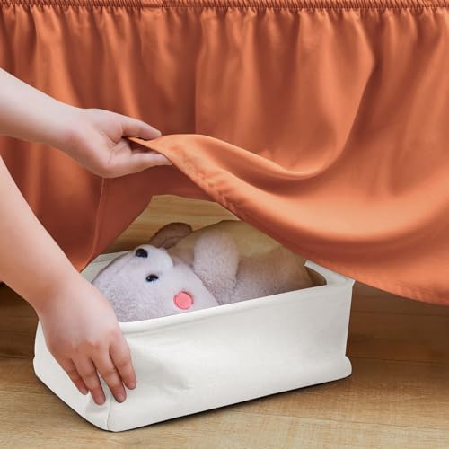 SiinvdaBZX 2-Piece Set Ruffled Crib Skirt & Crib Sheet, Rust Orange - Image 7