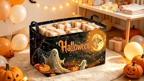 Sanjiaofeng Rectangular Halloween Ghost Storage Basket, Trick or Treat - Image 3