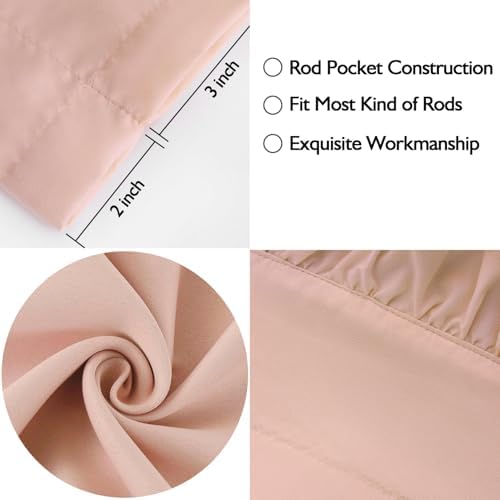 HIG 2 Pack Peach Ruffle Handcrafted Window Valances - Image 5