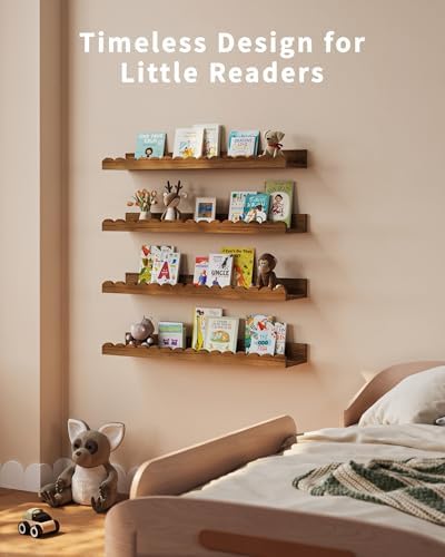 Shario Nursery Book Shelves, Scalloped Shelves, Wall Book Shelves - Image 5