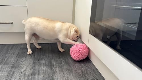Glory To Dog Medium Breed Snuffle Foraging Dog Puzzle Ball Toy Pink Large - Image 5