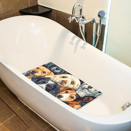 Non Slip Bathtub and Shower Mat 26.8x15.1 inch, Bath Mat - Image 5