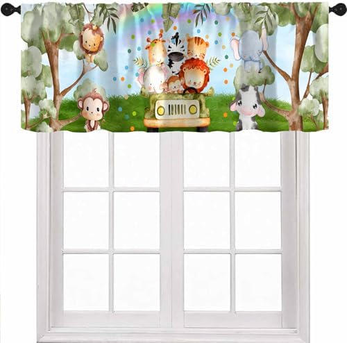 Children's Day Curtain Valance for Living Room Bathroom Farmhouse, Kids Cartoon by Unknown