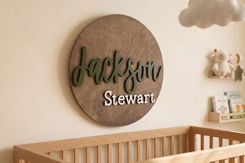 Nursery Name Sign, Baby Name Sign, Custom Wooden Name Plaque - Image 6