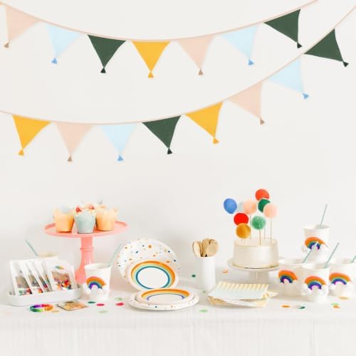 G2PLUS Cotton Fabric Bunting Banner, 9Ft Colorful Triangle Pennant Banner Flag - Image 4