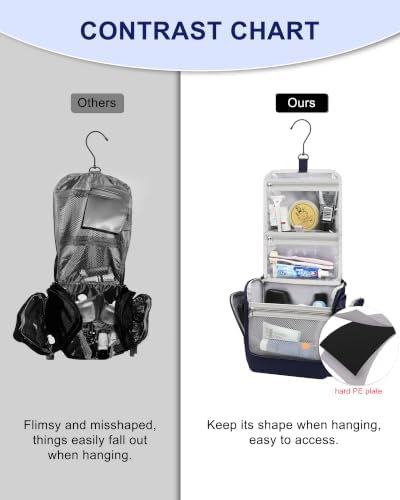 Relavel Hanging Toiletry Bag for Men, Travel Makeup Bag for Women - Image 5
