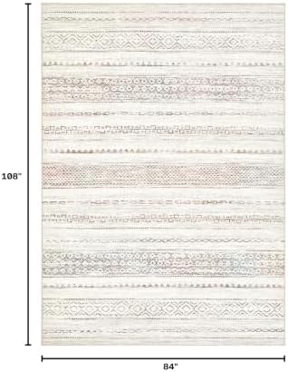 Nakagishi Area Rug Living Room Rugs: 7X9 Machine Washable Boho Large Neutral - Image 2