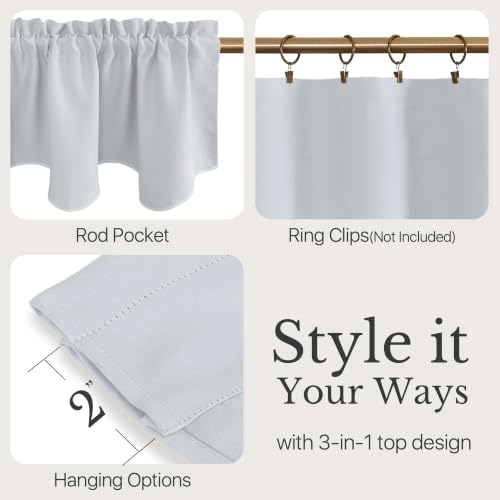 NICETOWN Greyish White Valances - Image 3