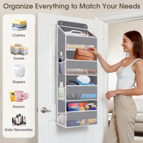 2 Pcs Over The Door Organizer Large Capacity Hanging Storage Room Organizer - Image 6