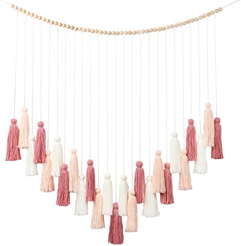 DrCor Blush Pink Tassel Garland by DrCorDreamingDecor