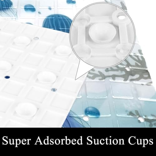 Bath Tub Shower Mat, Washable Bathtub Floor Mats, Suction Cups and Drain Holes - Image 3