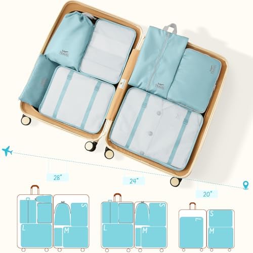 8 Set Packing Cubes for Travel Suitcase Organizer Bags Luggage Packing Cubes - Image 2
