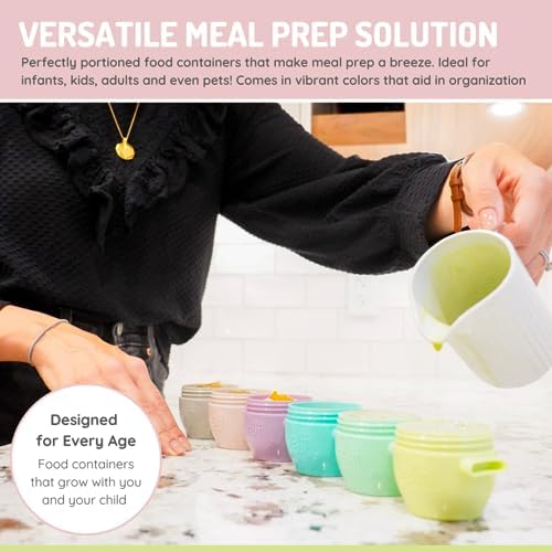 melii Snap & Go Baby Food Storage Containers | 8 Pack 4 oz, Stackable Freezer - Image 6