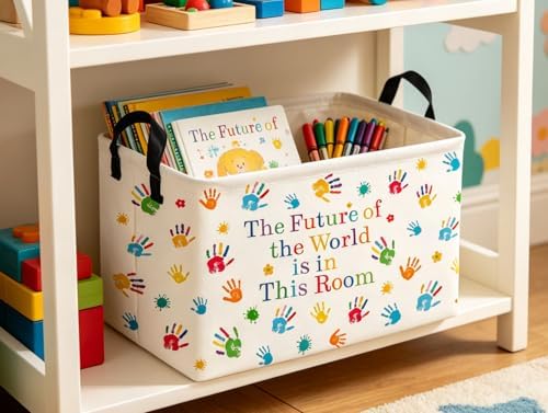 Rectangle Kids Baskets Book Basket Cute Storage Bin Organizer Boys Box - Image 5