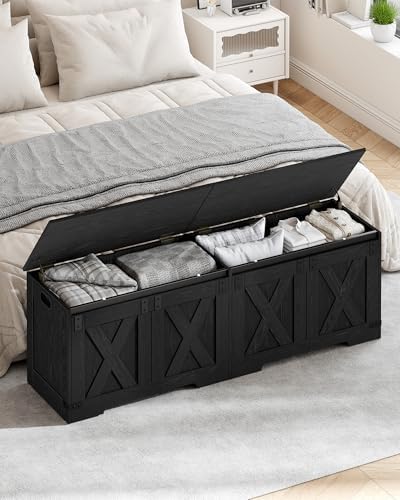 Hzuaneri 59" Rustic Storage Chest and Bench | 70 Gal | 330lb Seat - Image 2