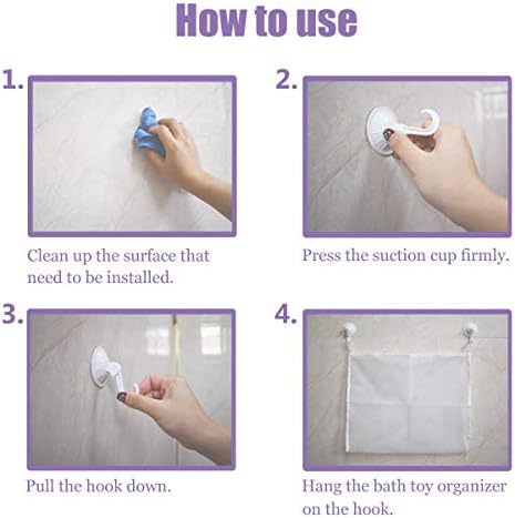 TTSAM Bath Toy Organizer Mesh Storage Organizer Baby Shower Toys Bathtub Net - Image 4