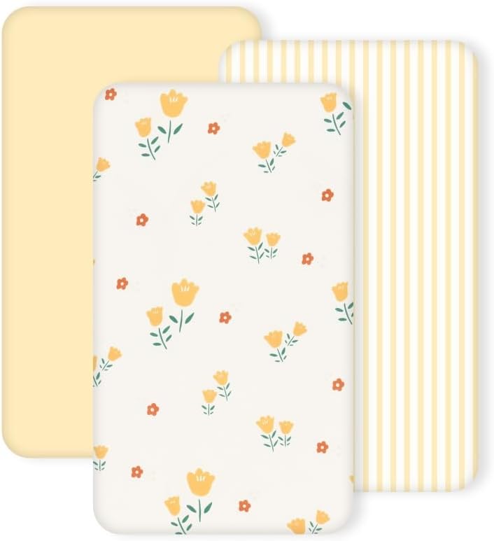 3 Pack Stretchy Bassinet Sheets 20" x 33" Compatible by Haleeone