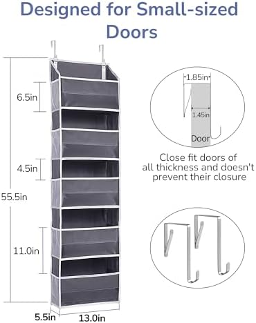 ULG 1 Pack Compact Size Over Door Organizer Slim Door Storage - Image 3